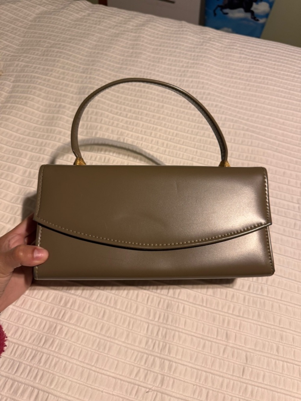 Classic Taupe Top-Handle Women's Bag